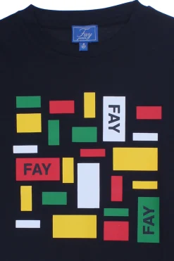 T-shirt girocollo stampa multicolor