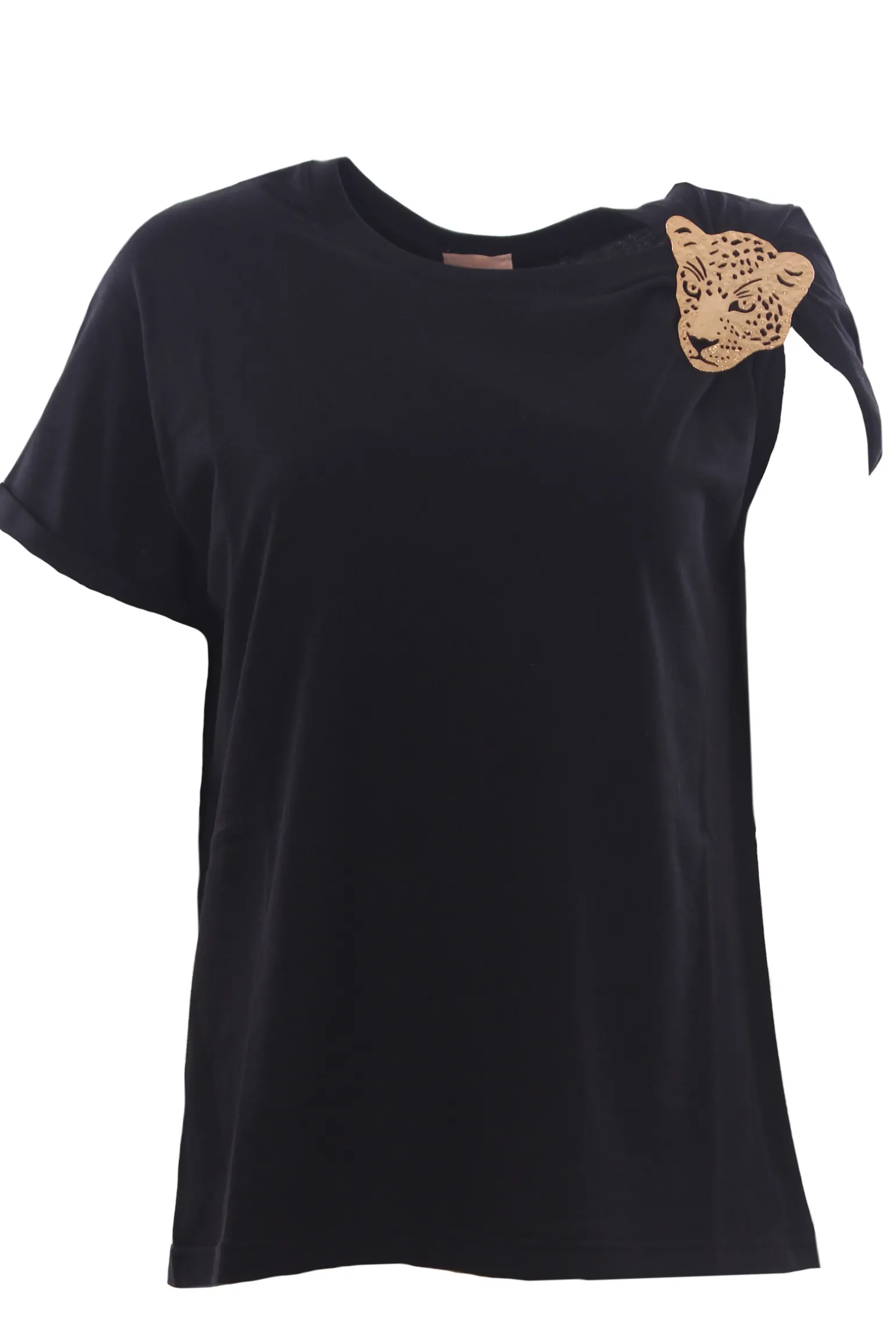 T-shirt in cotone con applicazione